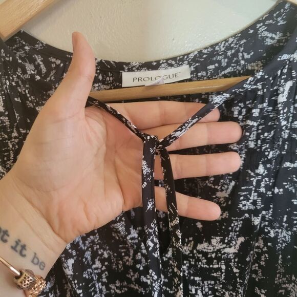 Prologue Black and white Long Dress Size Medium - Picture 7 of 10